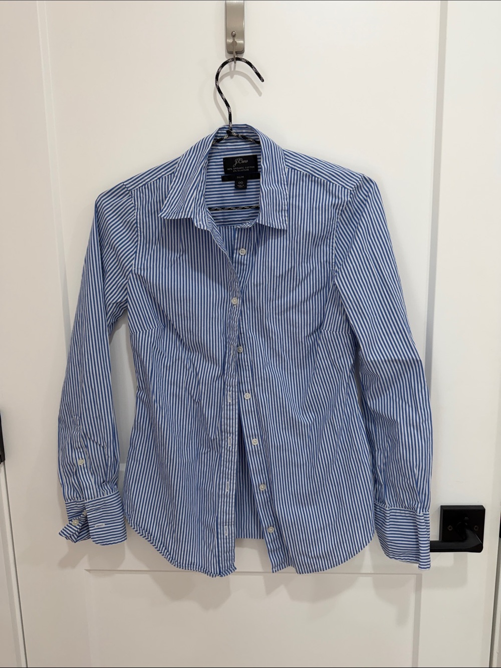Women’s Blue Striped Button-Down Shirt